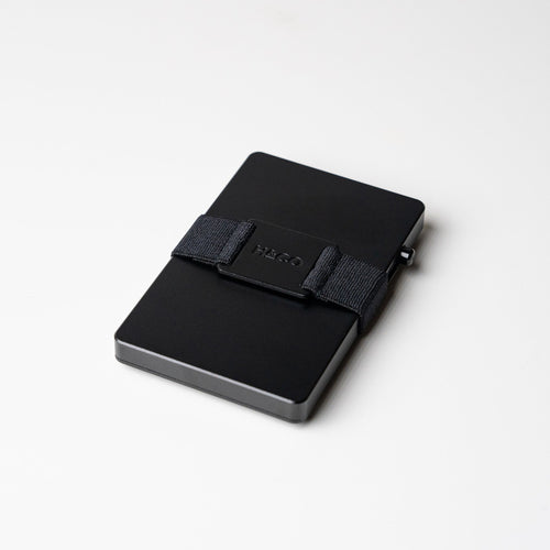 Midnight Black Evolve Smart Wallet on white background