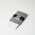 Platinum wallet fanned open showing card capacity on clean white background