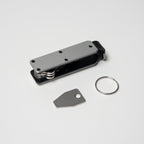 Platinum Vault Key Case flatlay with accessories on white background
